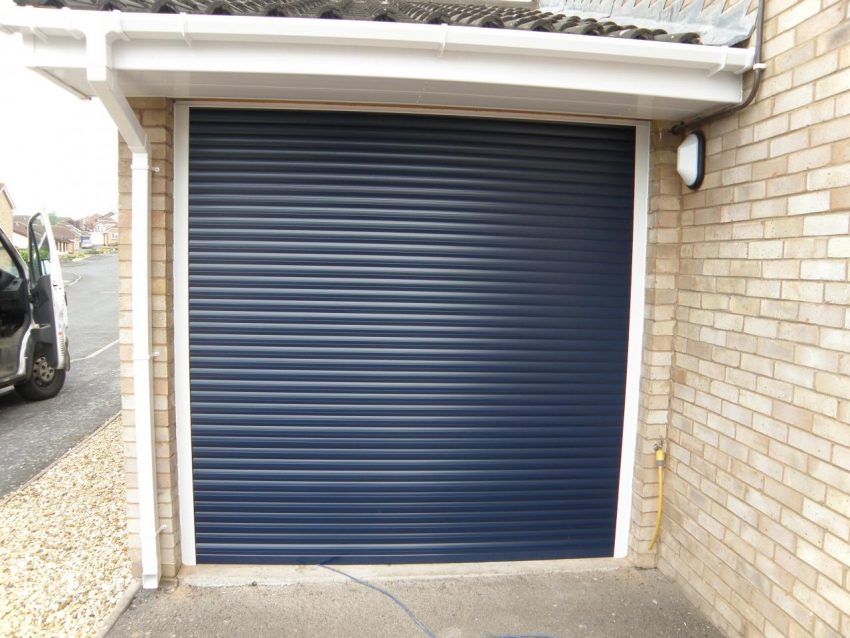 Ideas Amazing Blue Black Color Aluminium Garage Door For Home Style 2015 With Wall Stone Floor Rooftop And Best Architecture Ideas Garage Aluminum Door for Modern Home Ideas