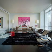 Interior Design Thumbnail size Black Carpet And Simple Chair Furniture For Penthouse Interior Modern Design
