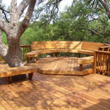 Furniture + Accessories Thumbnail size Amazing Wooden Backyard Decking Ideas In The Forest Area