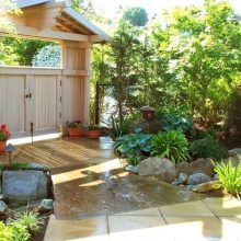 Garden Thumbnail size Create Cool Inside Home Garden From Back Or Front Yard Ideas With Best Entryway Wooden Fence Flower And Several Green Planting Ideas Stone For Home Garden 