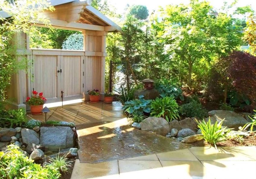 Garden Create Cool Inside Home Garden From Back Or Front Yard Ideas With Best Entryway Wooden Fence Flower And Several Green Planting Ideas Stone For Home Garden  Profits of Inside Home Garden with Flower