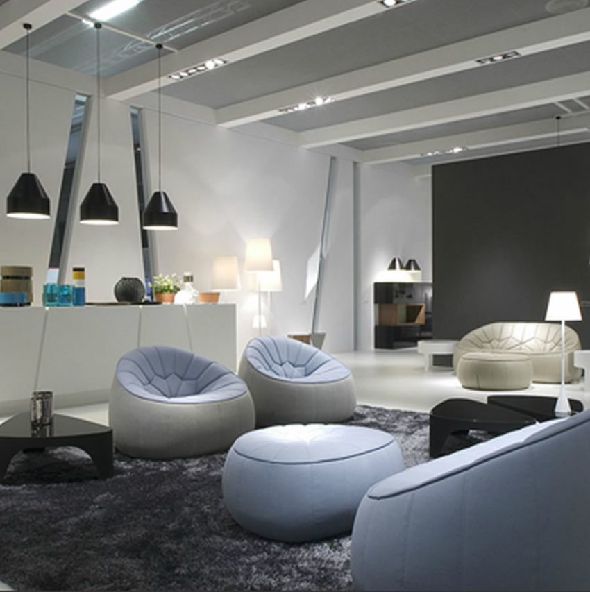 Interior Design Medium size Cute Sofa For Modern House Interior Design Complete With Lighting