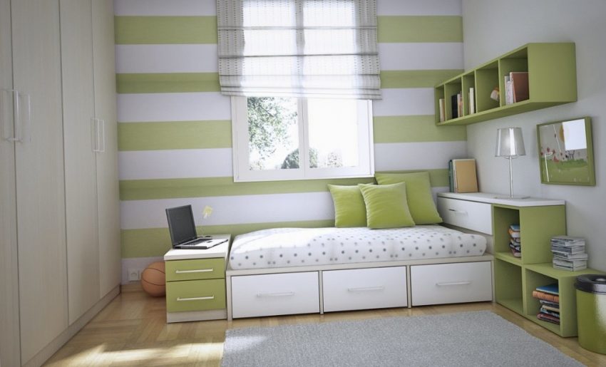Teen Room Medium size Home Modern Design With Color Combination Bed And Furniture