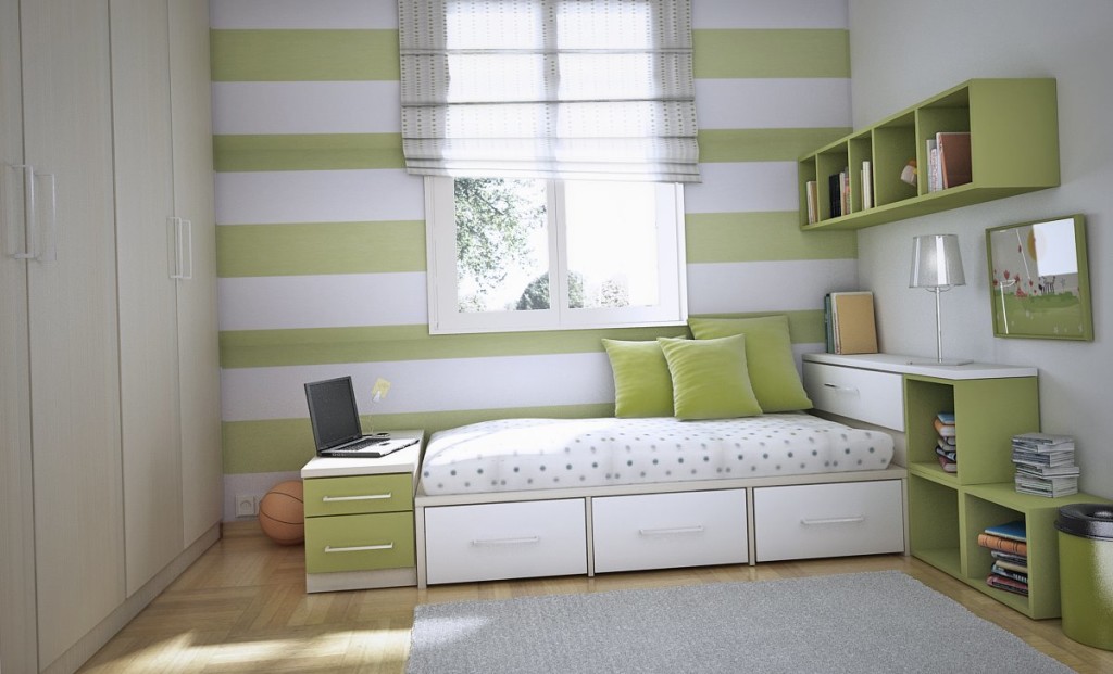 Home Modern Design With Color Combination Bed And Furniture Teen Room