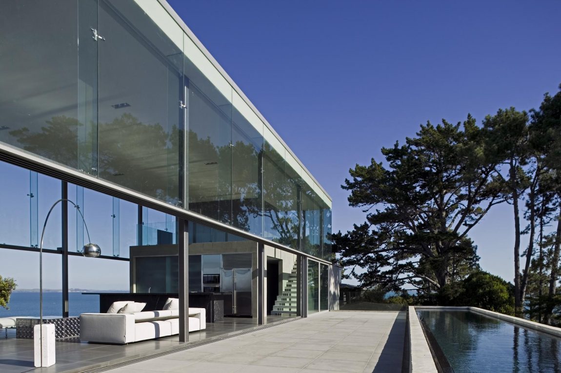 Architecture Large-size Large Glass Window Architecture Fascinating Minimalist Glass House With Sensational Pool And Beach View Also Charming Interior Terrace Amazing Luxury Glass House Design Ideas Architecture
