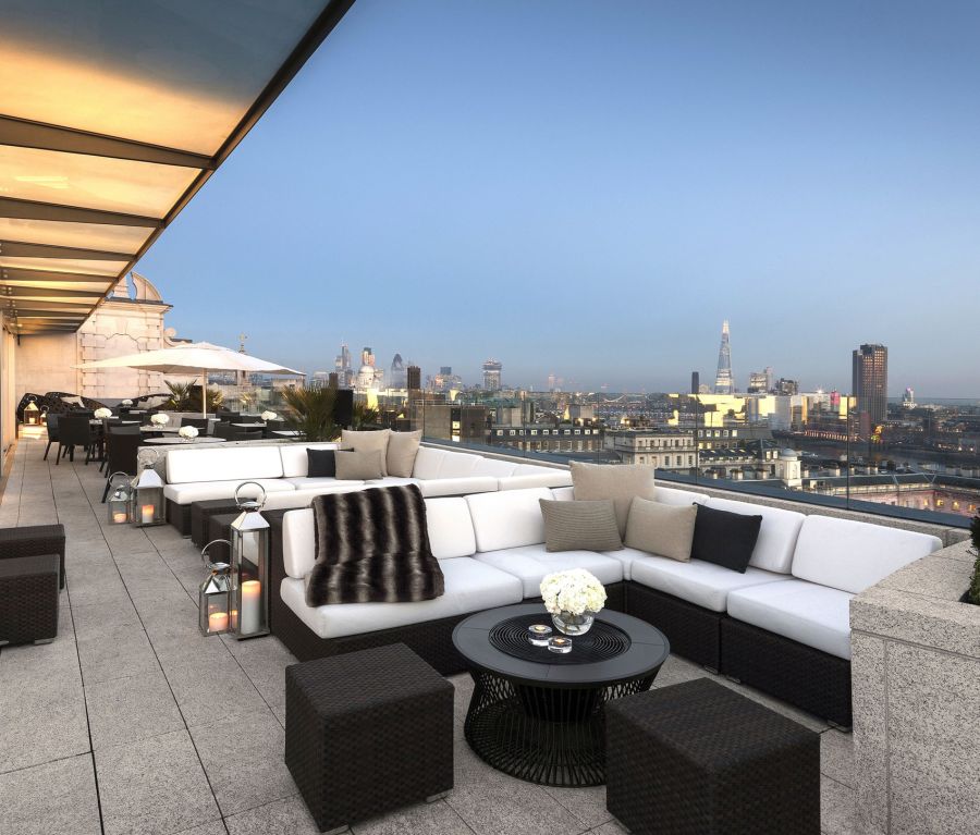 London Hotel Interior Terrace White Sofa Block Laminated Flooring Modern Lighting Best Ceiling And Outdoor Coffee Table For Inspiring And Choosing Home Design Furniture + Accessories