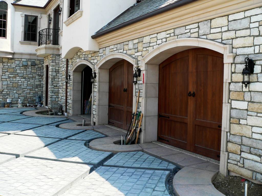 Marvelous Several Garage Door Trim With Laminated Wooden Ideas For Home Design Garage Style Block Stone Wall Best Floor Pendant Lamp Rooftop For Insipiring To Build Garage On The Backyard Home  Ideas