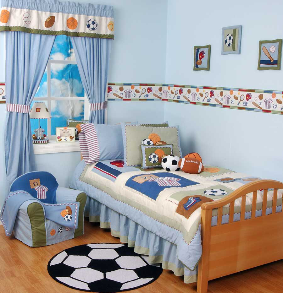 Minimalist Bedroom Set Furniture With Ball Concept Ball Pillow Mini SofaLampPictureCute Curtain WindowAwesome List Wall Rug And Laminated Floor Ideas For Kids Boys Bedroom Kids Room