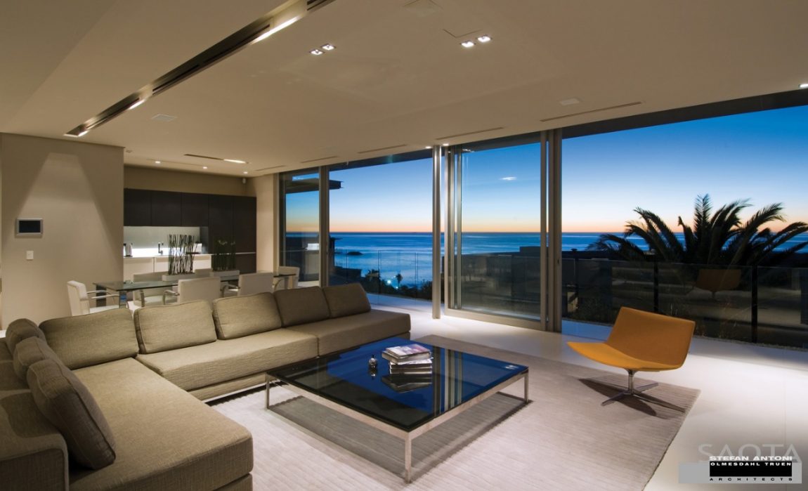 Architecture Large-size Modern Brown Sofas Beautiful Cape Town Hotel Living Room Decoration With Wonderful Beach Views And Sectional Tan Leather Sectional Sofa Top Oustanding Living Rooms With Wonderful Views Architecture