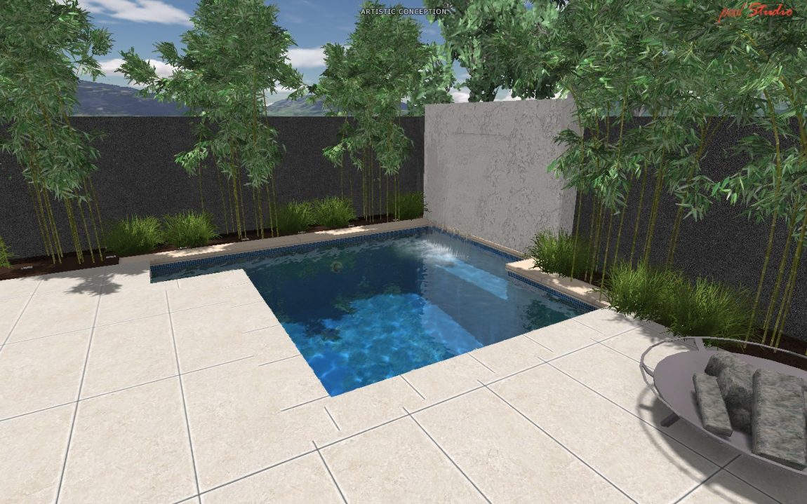 Pool Design Large-size Modern Small Swimming Pool Desig Ideas With Style Fence And Green Plant Modern Floor Ideas Pure Water Clear Sky Good View And Cool Shapes For Exterior Concept Pool Pool Design