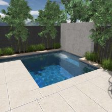 Pool Design Thumbnail size Modern Small Swimming Pool Desig Ideas With Style Fence And Green Plant Modern Floor Ideas Pure Water Clear Sky Good View And Cool Shapes For Exterior Concept Pool