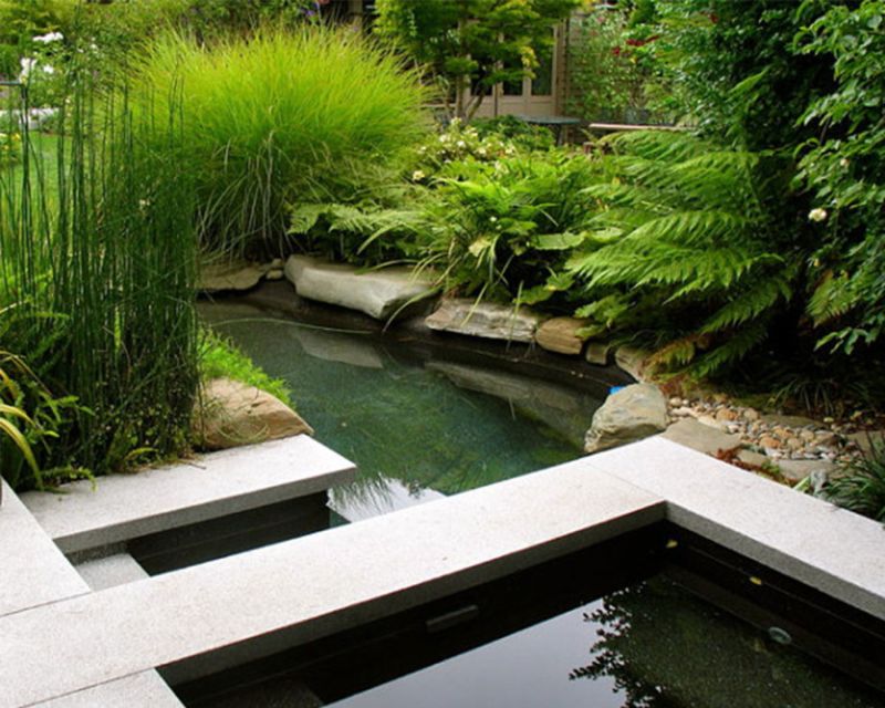 Natural Landscaping Ideas With Best Material Small Stone Fish Pond Green Planting Vintage Style For Garden With Fish Pond Ideas Garden