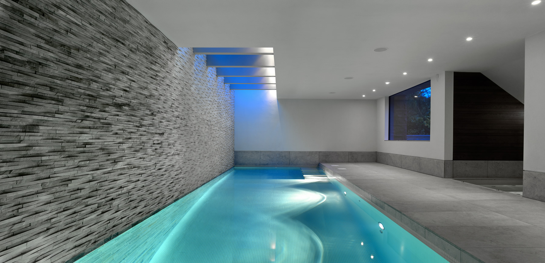 Nice Swimming Pool Ideas With Luxury Pool Mosaic Wall Tile Modern Floortile Ceiling Lighting For Rectangle Indoor Swimming Pool Design  Pool Design