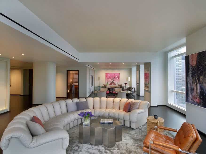 Penthouse Interior Modern Design With Unique Sofa And Carpet Interior Design