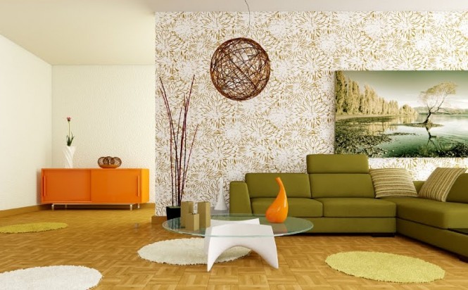 Top Modern Living Room Design Ideas With Green Sofa And Cute Wall Living Room