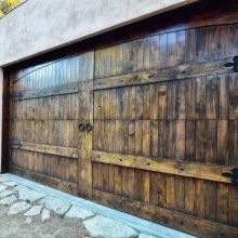 Exterior Design Exterior Designs Inspiring Country House Garage Door Decorating Ideas With Accessories Furniture Design Stone Wall Decorations Story Wooden Second Bespoke Garage And Door Taupe Color Wooden Garage Design for Modern Home
