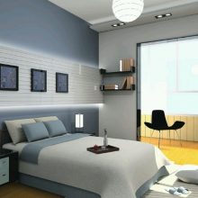 Interior Design Thumbnail size Admirable Modern Bedroom Design Presenting Comfortable Master Bed Option With White And Grey Accent Also Nice Boarder Over Head With Conceal Lights
