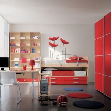 Bedroom Thumbnail size Breathtaking Modern Kids Bedroom Applying White Boys Room Paint Plan Escorted By Bunk Beds Furnished Escorted By Bookcase Shelving Completed Escorted By Desk And White Chair