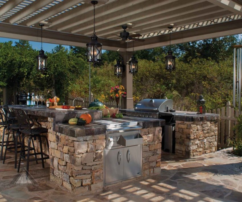 Kitchen Classic Lantern Pendant Lighting As Well As Fantastic Stone Exposed Has Well Assome Outdoor Kitchen Exteriors Winsome Picture Of Outdoor Kitchens By Premier Deck Magnificent Creative Outdoor Kitchens Design Ideas