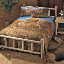 Furniture + Accessories Thumbnail size Great Animal Photograph Bedding Sets Feats Escorted By Grey Fur Rug And Trendy Rustic Antique Bedroom FurnitureBedroom Furniture