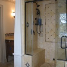 Bathroom Thumbnail size Lovely Brass Frame Swing Door Single Has Well Asle Entry Stas Well As Up Shower As Well As Bronze Head Shower Also Brown Marble Diagonal Tile Small Walk In Shower Scheme Plan Superb Stas Well As Up Shower