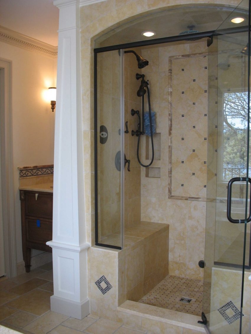 Bathroom Lovely Brass Frame Swing Door Single Has Well Asle Entry Stas Well As Up Shower As Well As Bronze Head Shower Also Brown Marble Diagonal Tile Small Walk In Shower Scheme Plan Superb Stas Well As Up Shower Famous Large Modern Bathroom Ideas