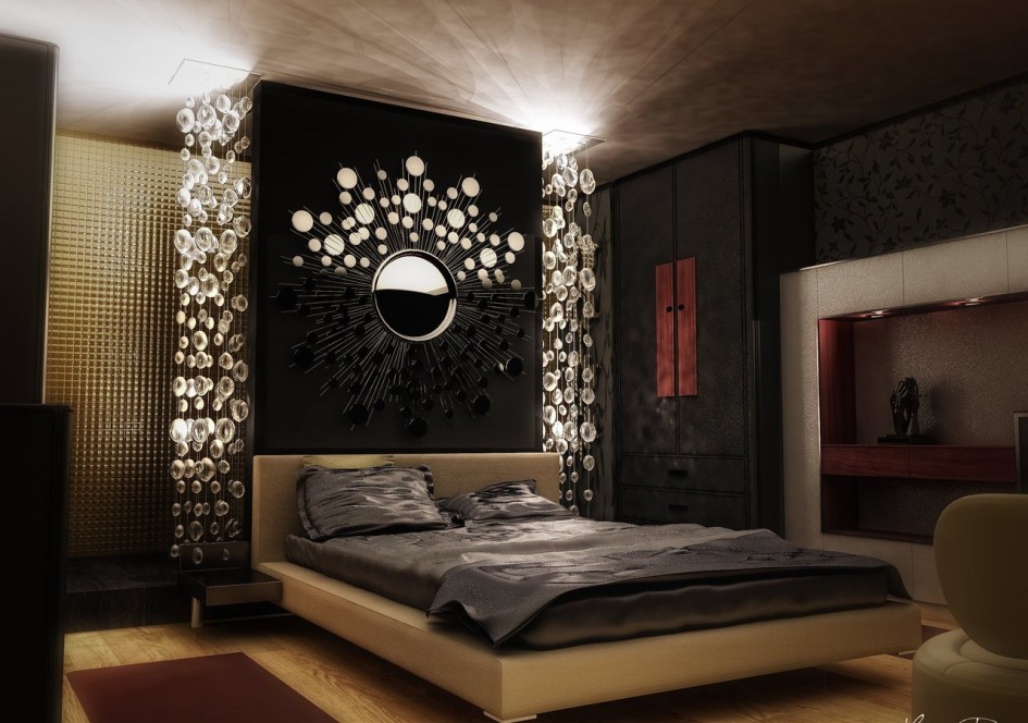 Modern Headboard Style Also Hidden Lamp For Bedroom Decoration Scheme Escorted By Height Ceiling Also Gray Wardrobe Style For Bedroom Interior Style Scheme Escorted By Large Bed Bedroom