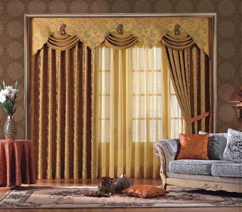 Royal Curtain For Living Room Ideas With Luxury Sofa Furniture Pillow Modern Wallpaper Best Fur Rug Round Small Table With Several Accessories Best Flooring For Beautiful Looking Living Room Living Room