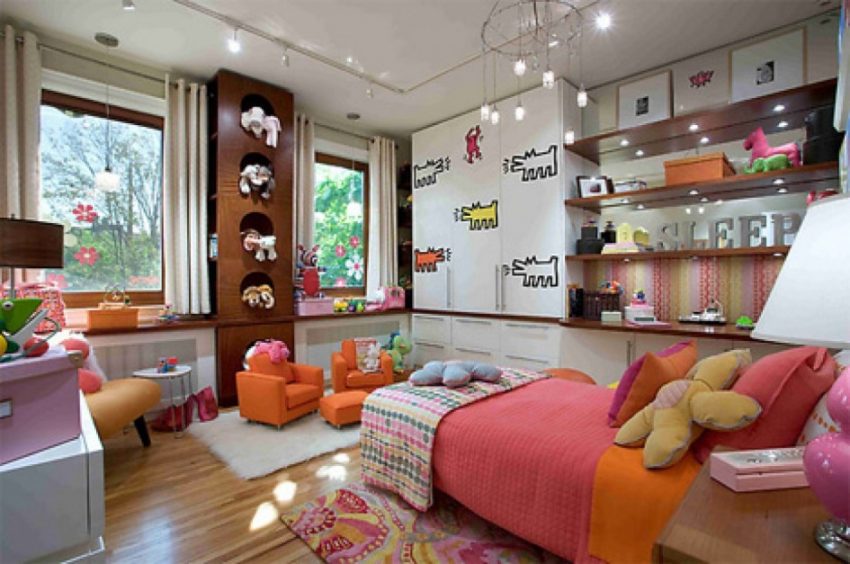 Bedroom Medium size Toddler Girl Bedroom Idea Glass Window Also Bedroom Furniture Sets Luminous Wooden Floor By Lighting Also Glossy Bedroom Storage By Mini Sofa