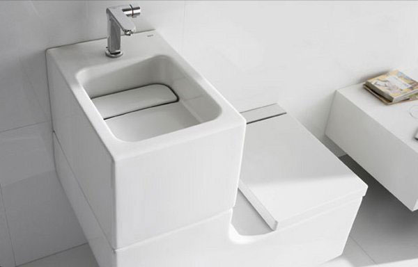 Bathroom Large-size Amazing Modern White Eco Friendly Washbasin Stainless Faucet Bathroom