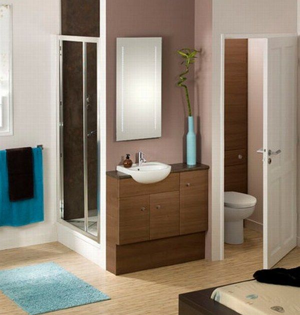 Bathroom Large-size Amusing Blue Carpet Wooden Floor And Furniture Modern Bathroom Sets Bathroom