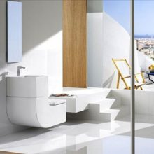 Bathroom Thumbnail size Amusing White Bathroom And Washbasin With Watercloset Glass Window Design