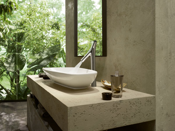 Ideas Axor Starck Organic Ambience White Sink Futuristic Modern Mixers Design