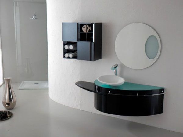Black Modern Sink Mirror Bathroom Furniture Set Bathroom Design Bathroom