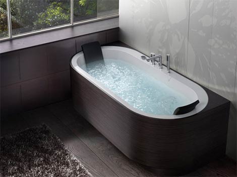 Bathroom Black Wooden Bathup Beautiful Wooden Finish Elegant Wooden Bathtubs as Bathroom Enchantments