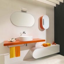 Furniture + Accessories Thumbnail size Fresh Orange And White New Flux Collection Bathroom