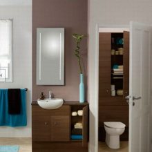 Bathroom Great Wooden Drawers Modern Bathroom Sets Modern-Bathroom-Sets-with-Glass-Door-Wooden-Drawer-Large-Mirror