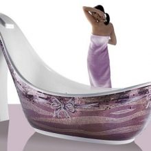 Bathroom Thumbnail size Luxury Purple The Shoe Floor Glossy Purple Bathtub Design