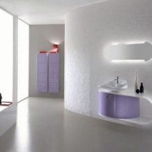 Bathroom Thumbnail size Purple Modern Sink Light Frame Mirror Bathroom Design