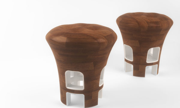 Royal Fig Stool From The Round About Collection Sleek Wooden Bathroom Bedroom
