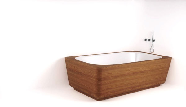 Sandra Bath From The Wood White Collection Sleek Wooden Bathroom Bedroom