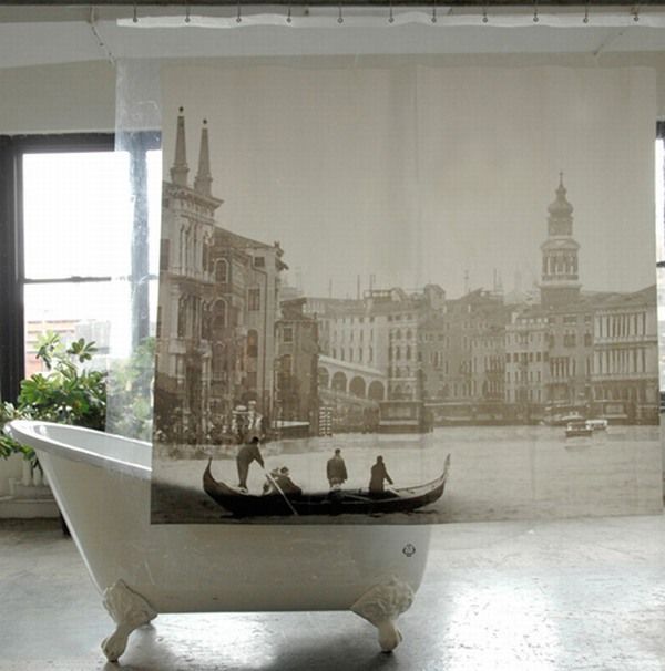 Venice Shower Curtains Imprinted Bathroom