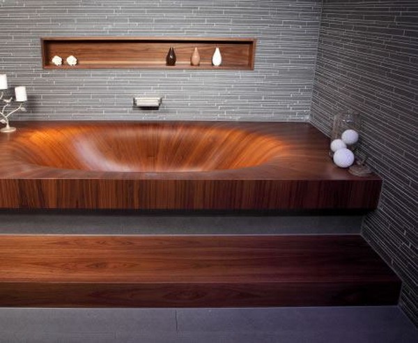 Bathroom Wooden Bathtub Grey Wall Wooden Step Design Fabulous Design of Wooden Bathtub