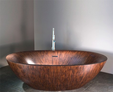 Wooden Bathtubs From Alegna White Wall Ideas Bathroom
