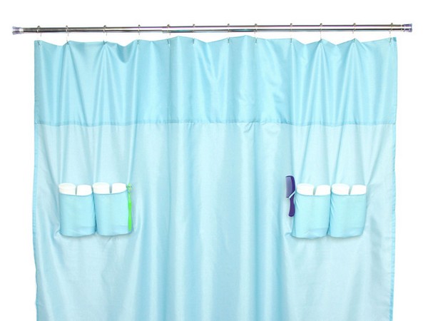 Bathroom Large-size Amazing Blue Back Full Utility Shower Curtains Rail Bathtub Bathroom