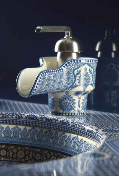 Captivating Blue Bath Sink Marrakesh Bathroom Design Faucet Ideas Bathroom