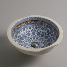 Bathroom Extraordinary Marrakesh Bathroom Design Mosaic Pattern White-Bath-Sink-Marrakesh-Bathroom-Design-faucet-style