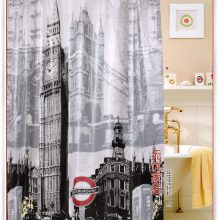 Bathroom Thumbnail size London Big Ben Shower Curtain Imprinted