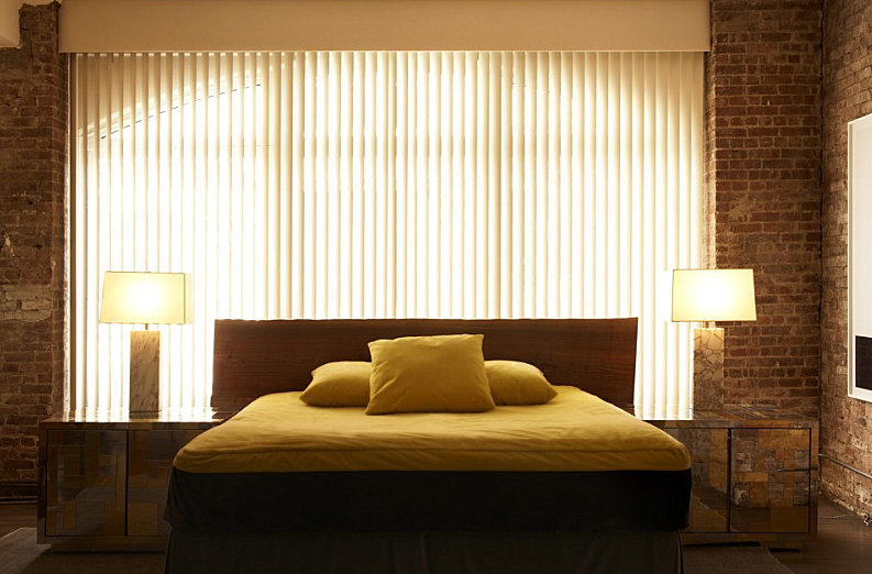 Luxurious Yellowish Bedding Set With Stunning Short Pillow And Headboard Beneath Modern Drape On The Window Bedroom