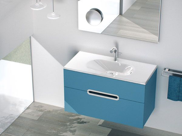 White Sink Blue Beautiful Drawer Modern Bathroom Furniture Bathroom